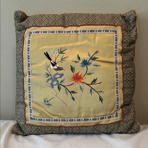 Vintage Chinese Handcrafted Silk Pillow